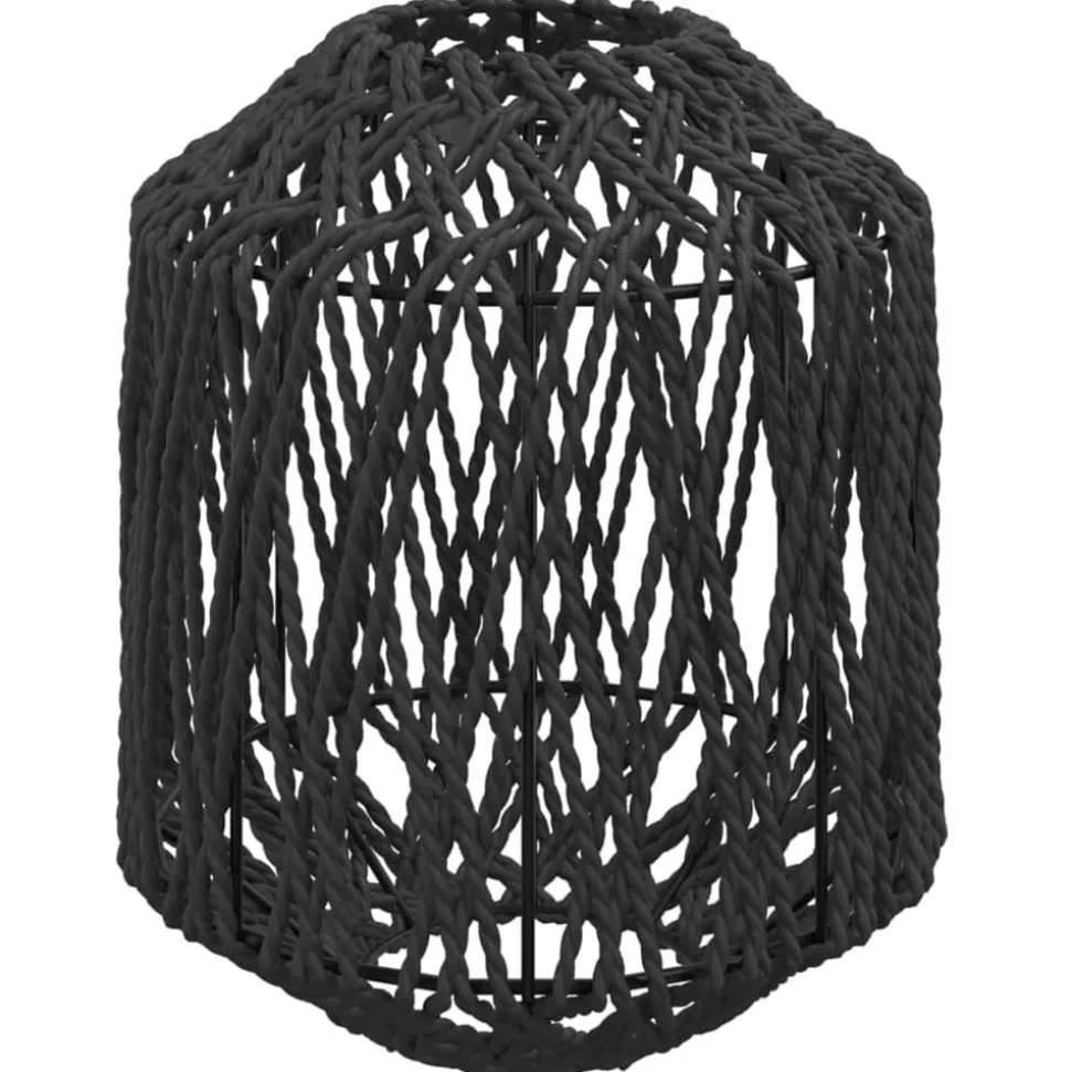 vidaXL Abat-jour noir Ø23x28 cm fer et papier