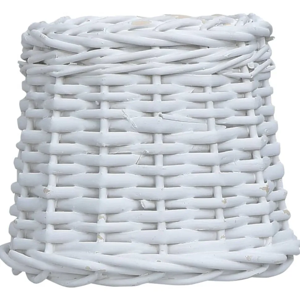 vidaXL Abat-jour Osier 25x17 cm Blanc