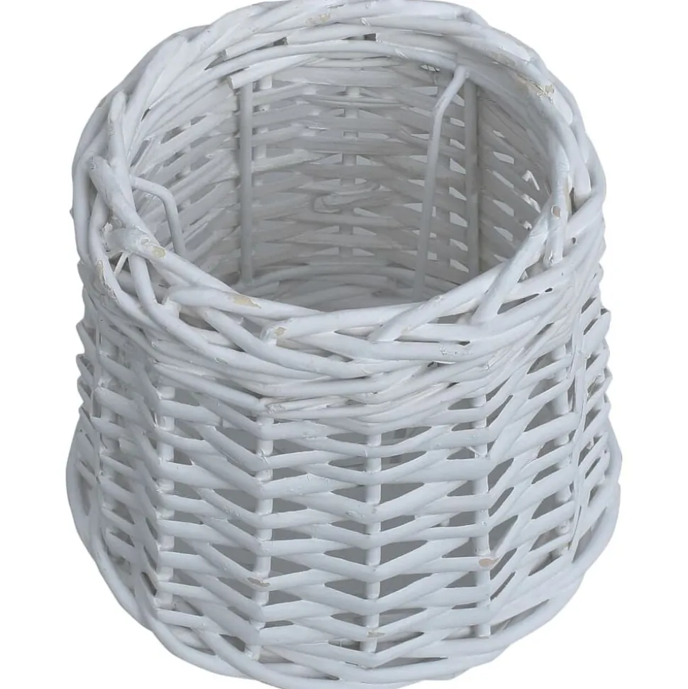 vidaXL Abat-jour Osier 25x17 cm Blanc