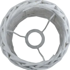 vidaXL Abat-jour Osier 25x17 cm Blanc