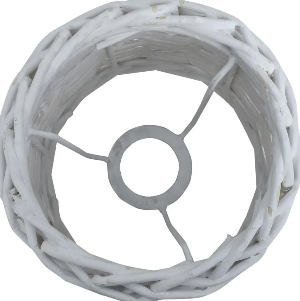 vidaXL Abat-jour Osier 25x17 cm Blanc