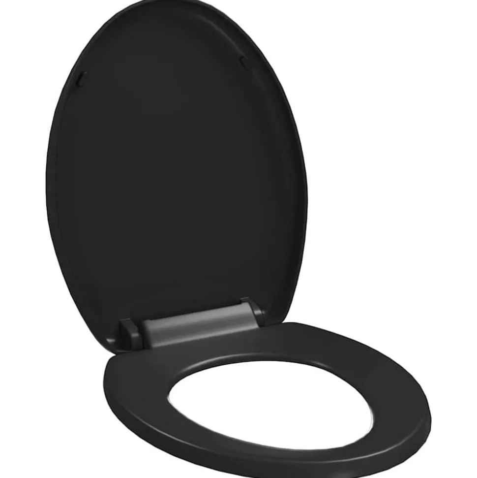 vidaXL Abattant WC à fermeture en douceur Libération rapide Noir