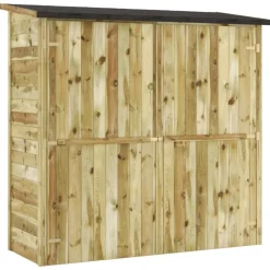 vidaXL Abri à outils de jardin Pinède imprégnée 182x76x175 cm