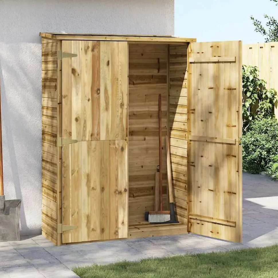 vidaXL Abri à outils de jardin 123x50x171 cm Pinède imprégnée