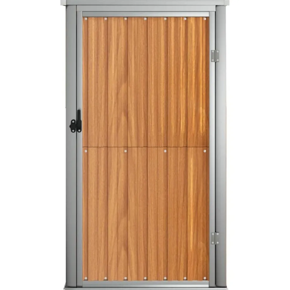 vidaXL Abri à outils de jardin marron 88x89x161 cm acier galvanisé