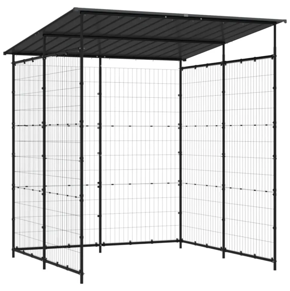 vidaXL Abri à vélo 190x190x222 cm Acier Noir