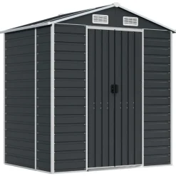 vidaXL Abri de jardin anthracite 191x130x198 cm acier galvanisé