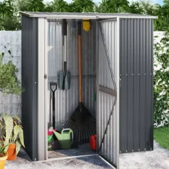 vidaXL Abri de jardin Anthracite 180,5x97x209,5 cm Acier galvanisé