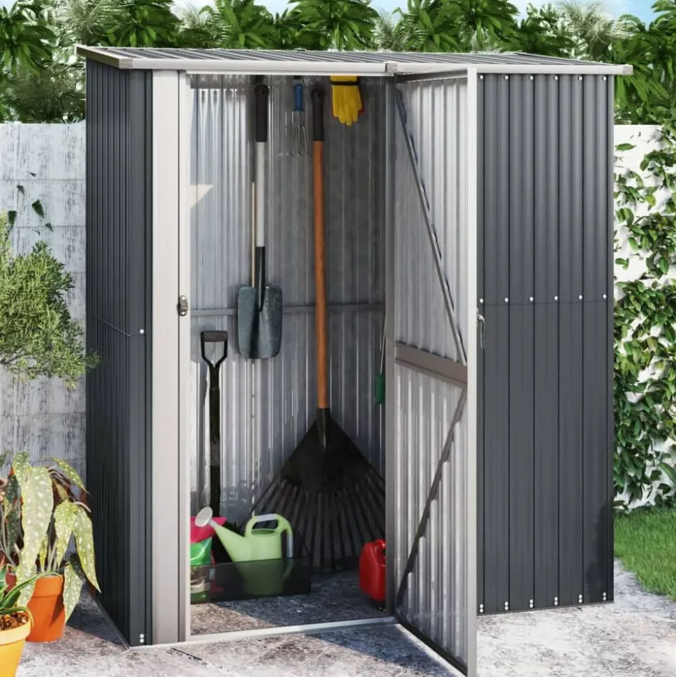 vidaXL Abri de jardin Anthracite 180,5x97x209,5 cm Acier galvanisé
