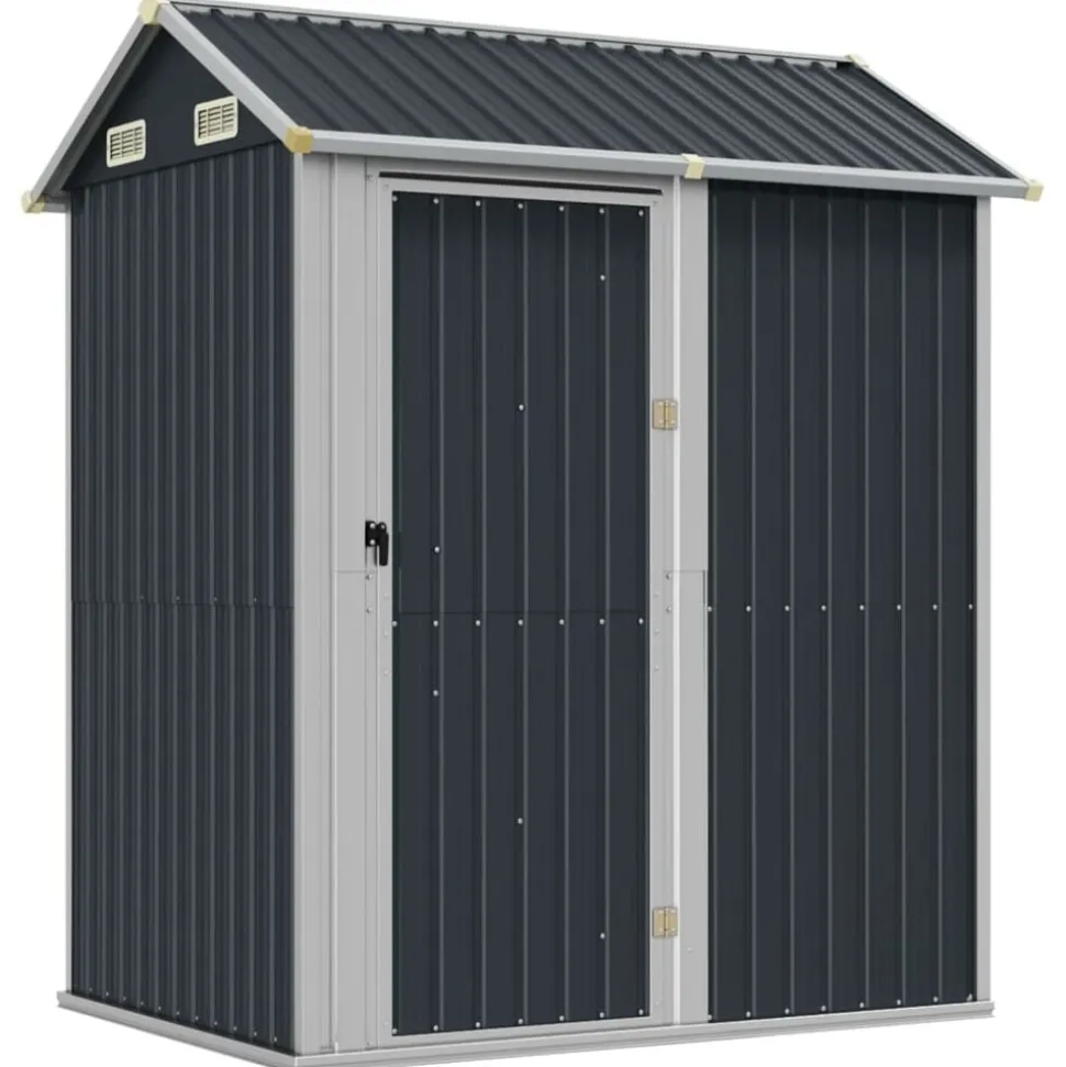 vidaXL Abri de jardin Anthracite 192 x 152,5 x 237 cm Acier galvanisé