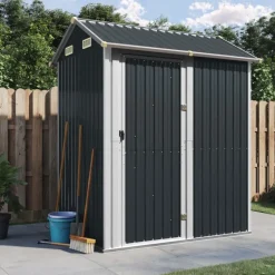 vidaXL Abri de jardin Anthracite 192 x 152,5 x 237 cm Acier galvanisé