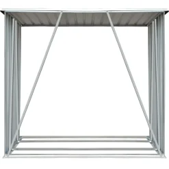 vidaXL Abri de stockage de bois Acier galvanisé 163x83x154 cm Vert