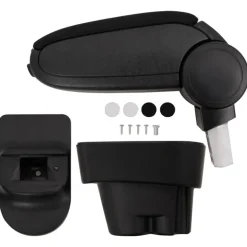 vidaXL Accoudoir de voiture noir 12x36x(33,5-48) cm ABS