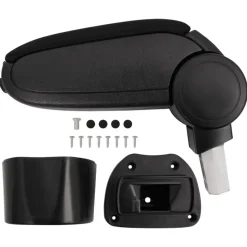 vidaXL Accoudoir de voiture noir 14,5x31,5x(30-48) cm ABS