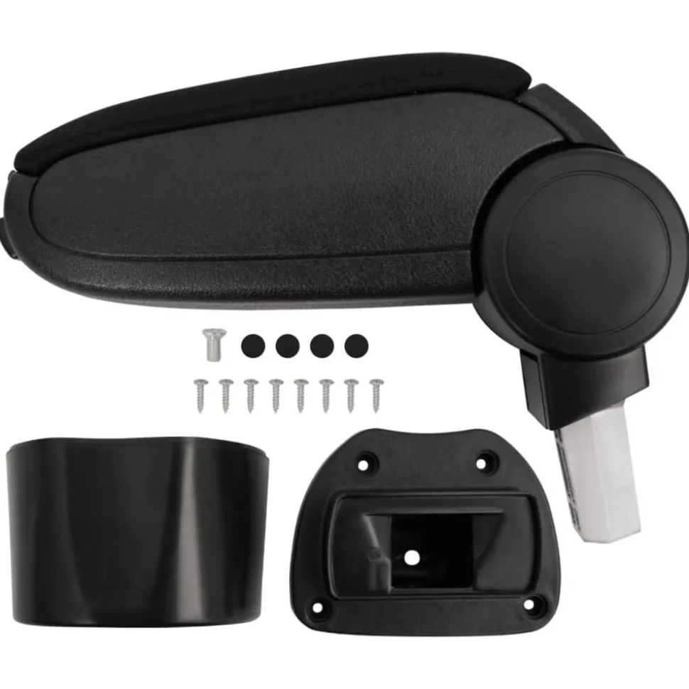 vidaXL Accoudoir de voiture noir 14,5x31,5x(30-48) cm ABS