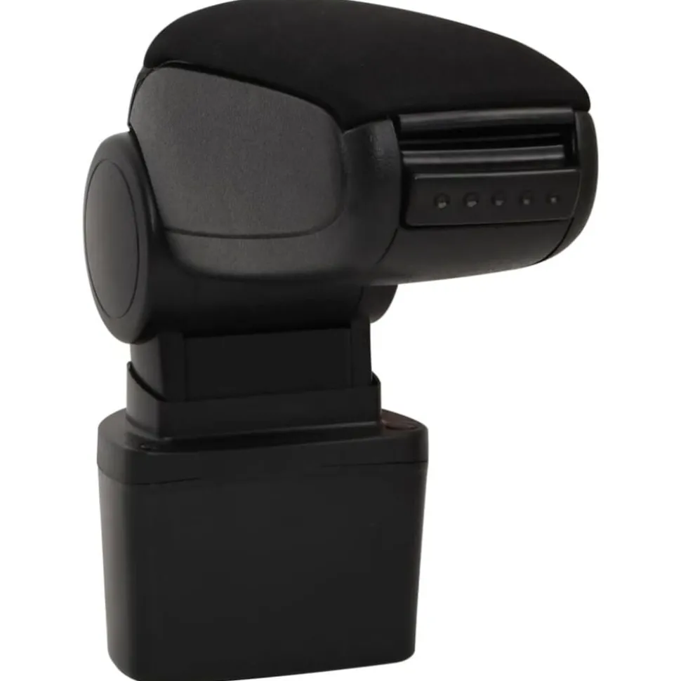 vidaXL Accoudoir de voiture noir 14,5x31,5x(30-48) cm ABS