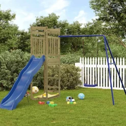 vidaXL Aire de jeux d'extérieur bois de pin imprégné