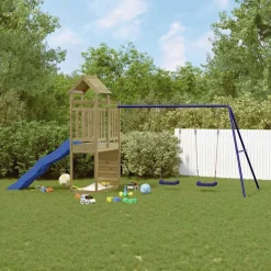 vidaXL Aire de jeux d'extérieur bois de pin imprégné