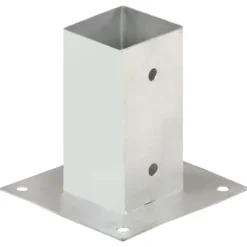 vidaXL Ancres de poteau 4 pcs Métal galvanisé 71 mm