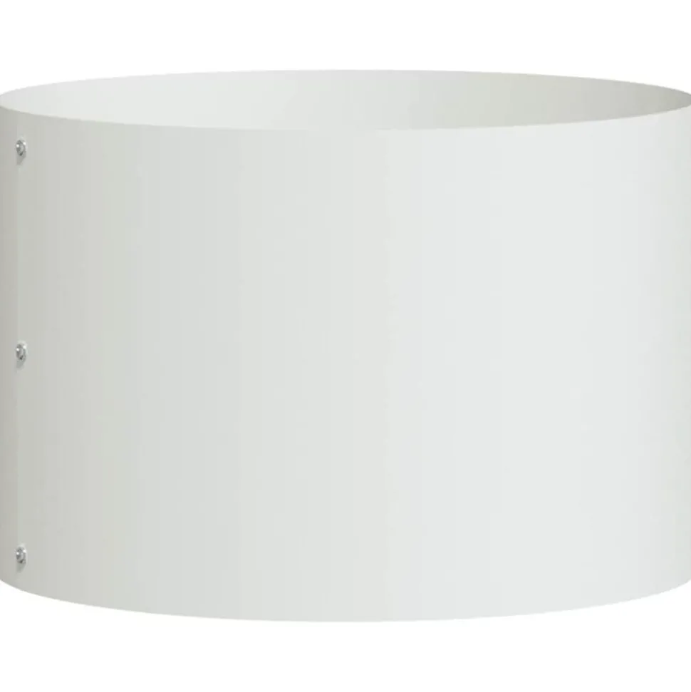 vidaXL Anneau de jardinière Blanc 30 x 30 x 20 cm Acier laminé à froid