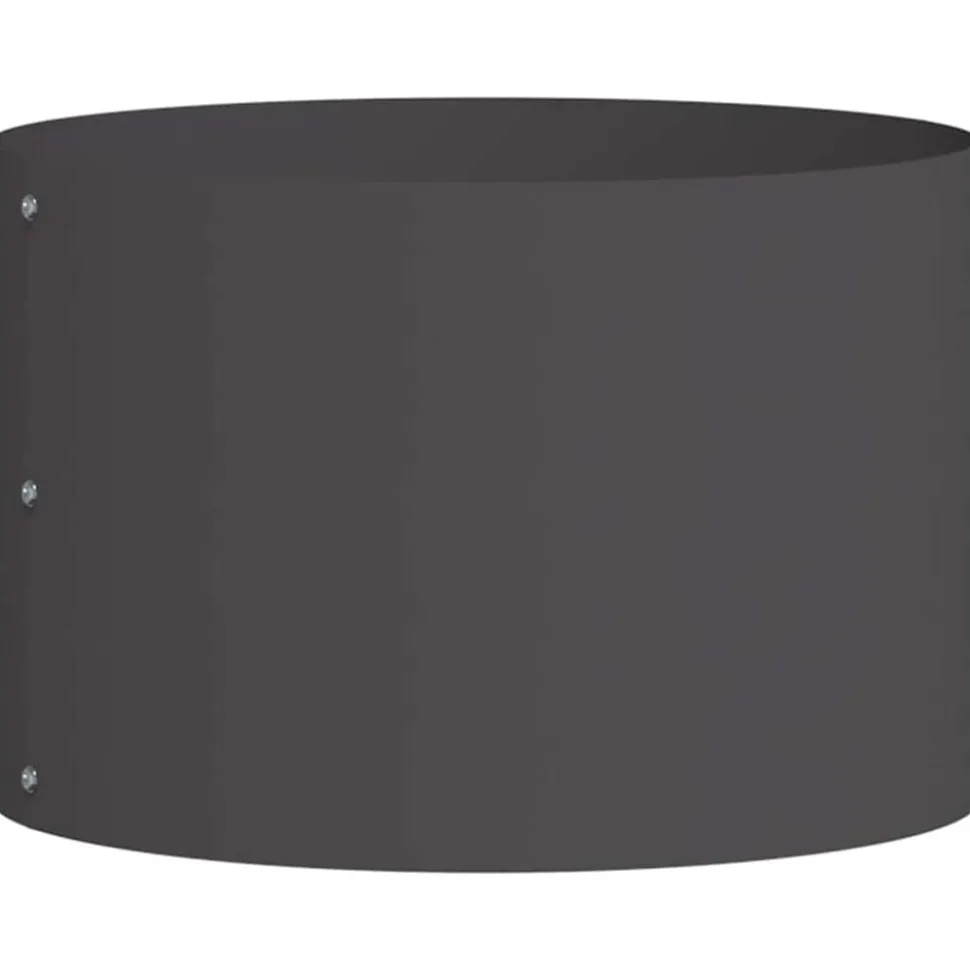 vidaXL Anneau de jardinière Noir 30 x 30 x 20 cm Acier laminé à froid