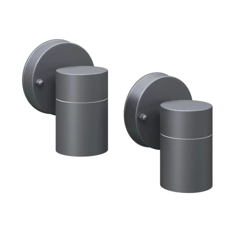 vidaXL Applique murale d'extérieur 2 pcs Acier