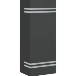 vidaXL Applique murale d'extérieur noir acier inoxydable