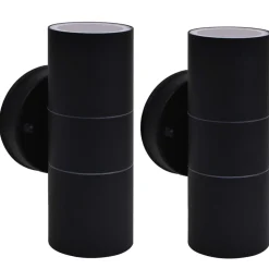 vidaXL Applique murale d'extérieur 2 pcs Acier
