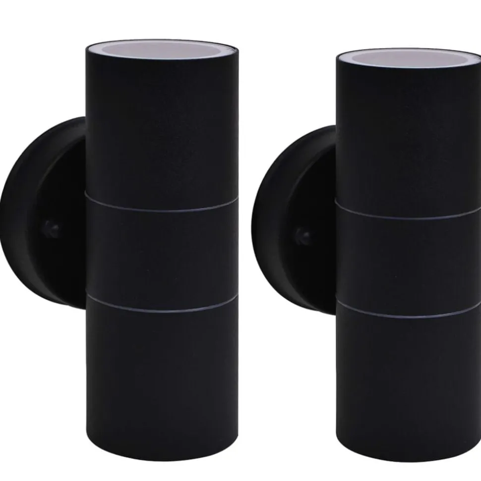 vidaXL Applique murale d'extérieur 2 pcs Acier