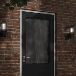vidaXL Applique murale d'extérieur noir acier inoxydable