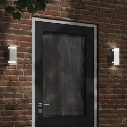 vidaXL Applique murale d'extérieur argenté acier inoxydable