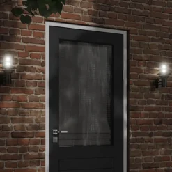 vidaXL Applique murale d'extérieur noir acier inoxydable