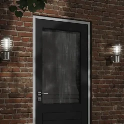 vidaXL Applique murale d'extérieur argenté acier inoxydable