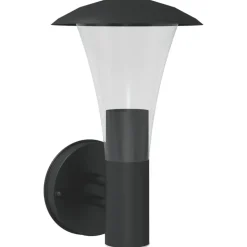 vidaXL Applique murale d'extérieur noir acier inoxydable