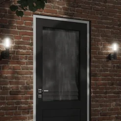 vidaXL Applique murale d'extérieur noir acier inoxydable