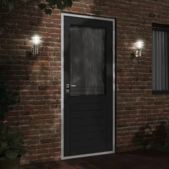 vidaXL Applique murale d'extérieur argenté acier inoxydable