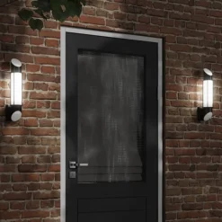 vidaXL Applique murale d'extérieur noir acier inoxydable