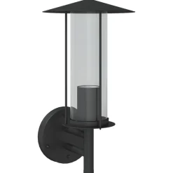 vidaXL Applique murale d'extérieur noir acier inoxydable