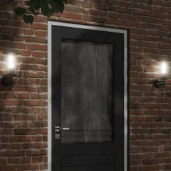 vidaXL Applique murale d'extérieur noir acier inoxydable