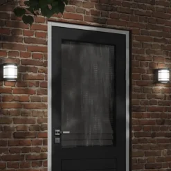 vidaXL Applique murale d'extérieur noir acier inoxydable