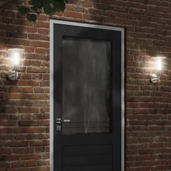vidaXL Applique murale d'extérieur argenté acier inoxydable