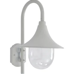 vidaXL Applique murale de jardin E27 120 cm Aluminium Blanc