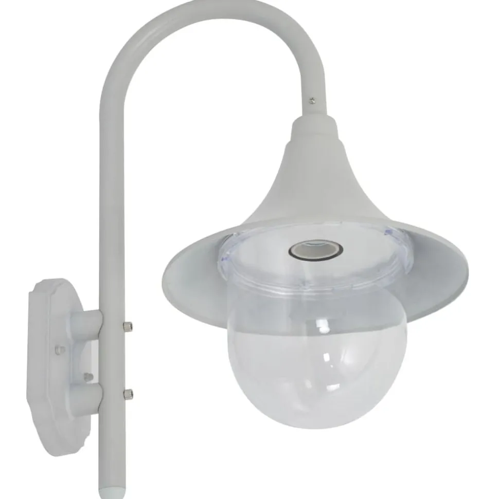 vidaXL Applique murale de jardin E27 120 cm Aluminium Blanc