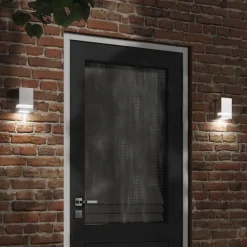 vidaXL Applique murale d'extérieur argenté acier inoxydable