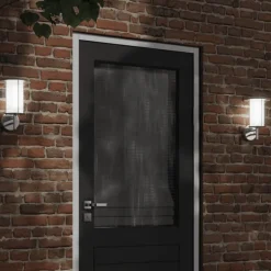 vidaXL Applique murale d'extérieur argenté acier inoxydable