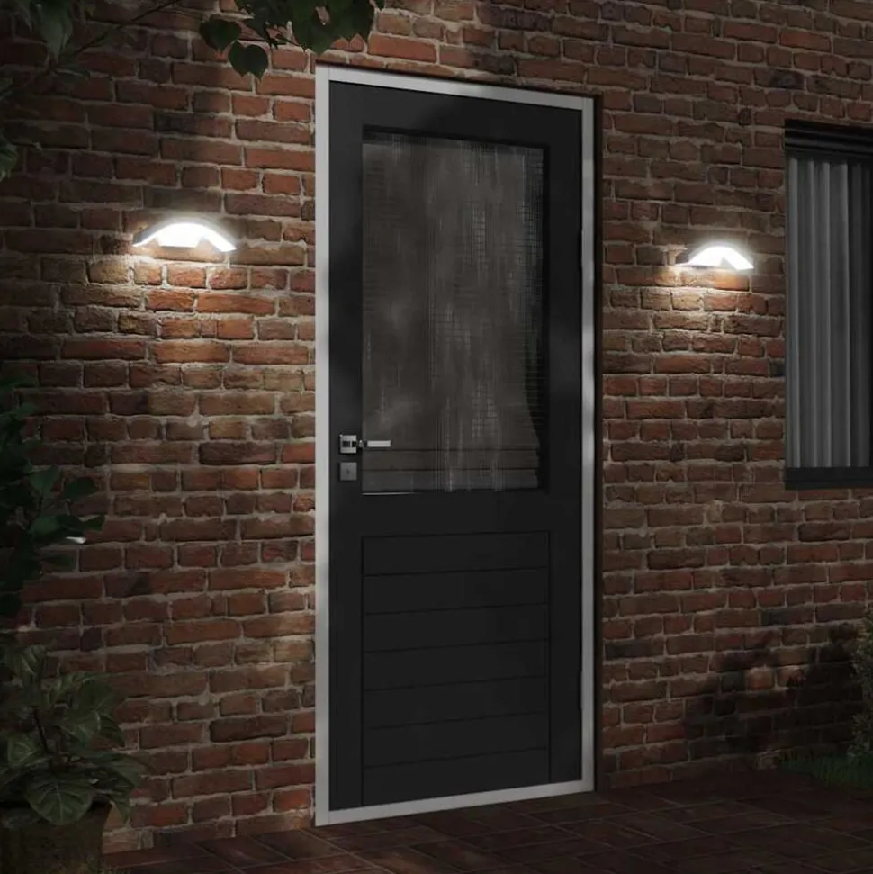 vidaXL Applique murale LED d'extérieur avec capteurs blanc
