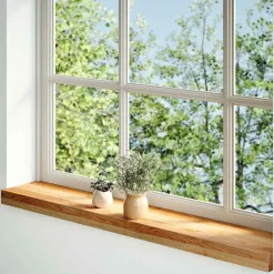 vidaXL Appuis de fenêtre 2 pcs marron clair bois de chêne massif