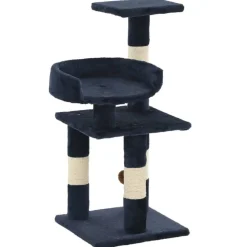 vidaXL Arbre à chat avec griffoirs en sisal 65 cm Bleu