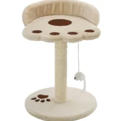 vidaXL Arbre à chat avec griffoir en sisal 40 cm Beige et Marron
