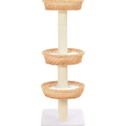 vidaXL Arbre à chat avec griffoir en sisal Naturel Bois de saule